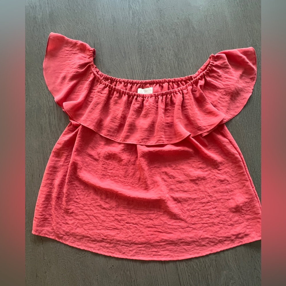 Maeve Women's Off-Shoulder Pink Top Size S